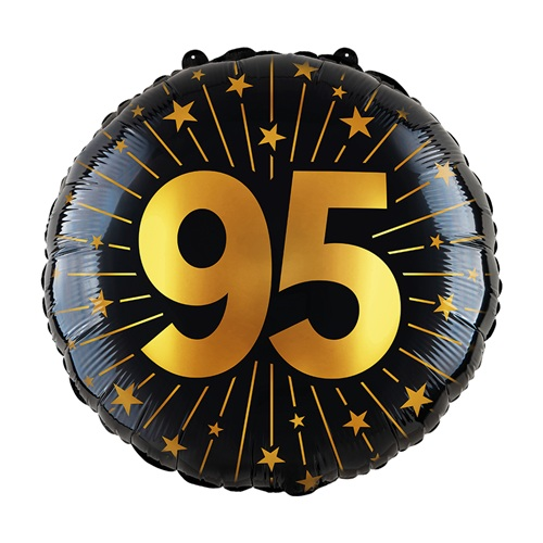 Folieballon 95 jaar Classy star 46cm