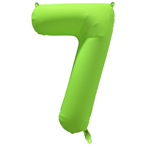 Folieballon cijfer 7 neon groen 86cm