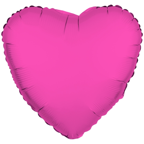 Folieballon hart neon pink 43cm