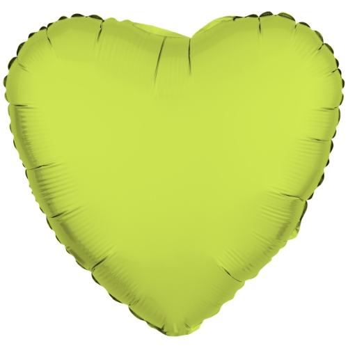 Folieballon hart neon yellow 43cm