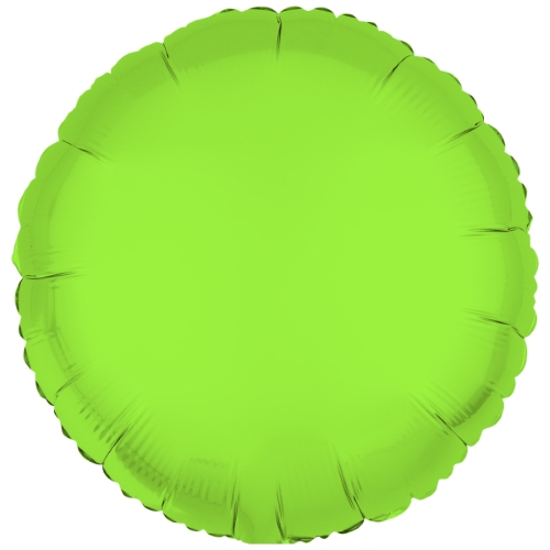 Folieballon rond neon groen 43cm