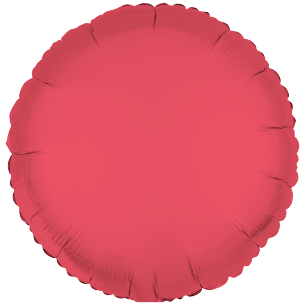 Folieballon rond neon rood 43cm
