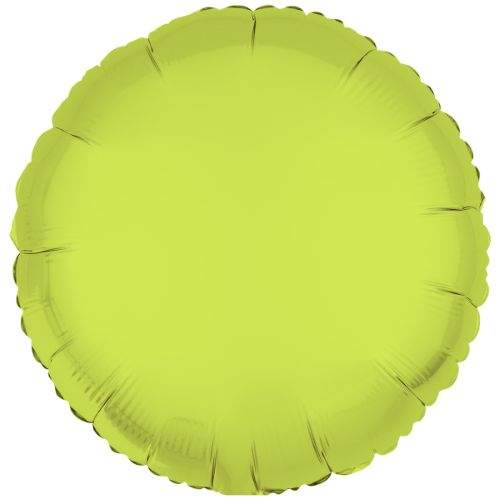 Folieballon rond neon yellow 43cm
