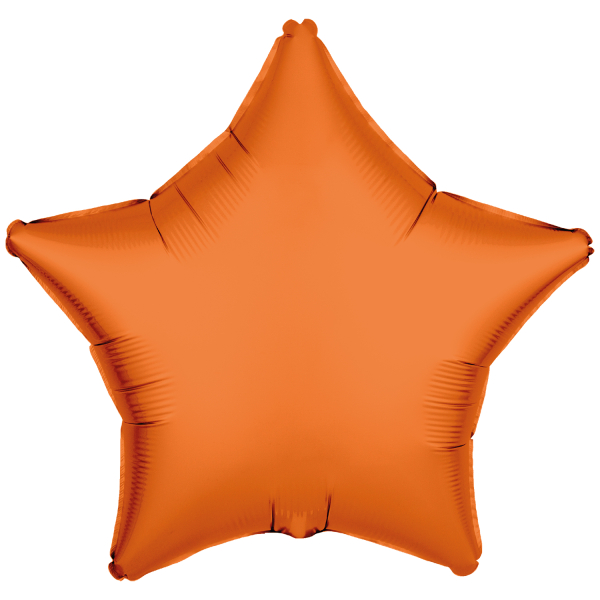 Folieballon star neon oranje 43cm