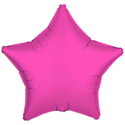 Folieballon star neon pink 43cm