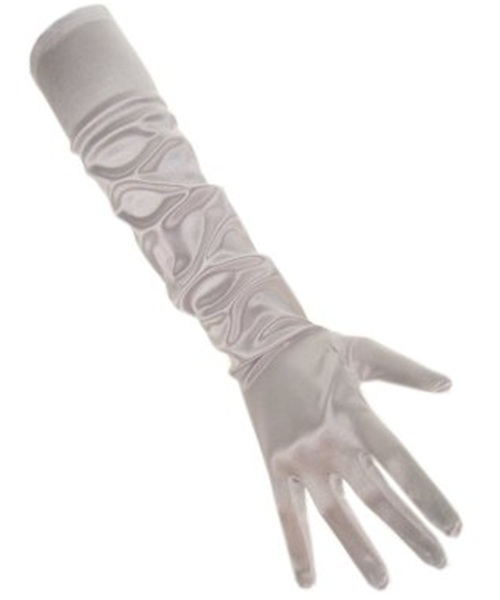 Gala handschoenen zilver 48cm
