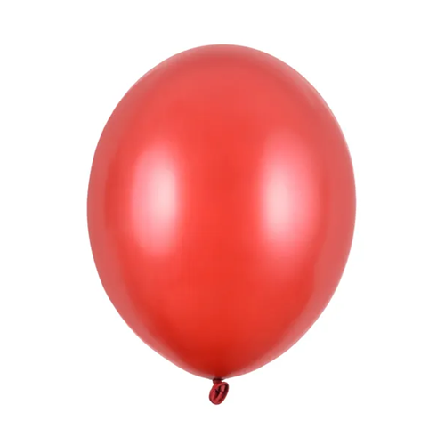 Ballonnen poppy red metallic 30cm 10 stuks