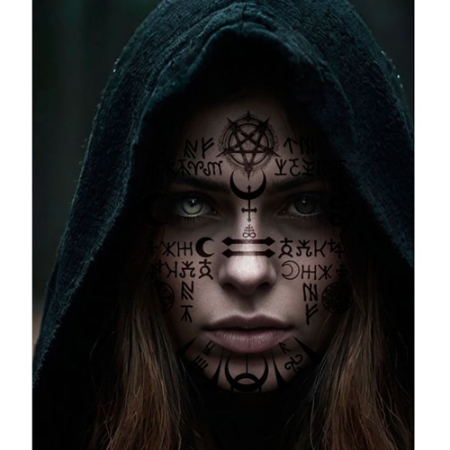 Face tattoo Satanic 30x13cm