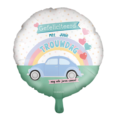 Folieballon Gefeliciteerd met jullie trouwdag 46cm