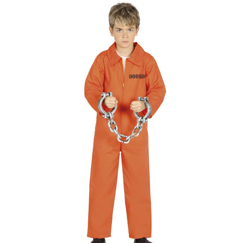 Gevangenis overall oranje kind