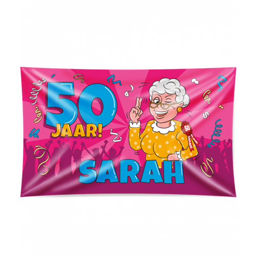 Gevelvlag Sarah cartoon 150x90cm