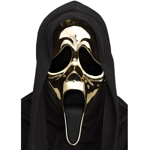 Ghost face scream masker goud