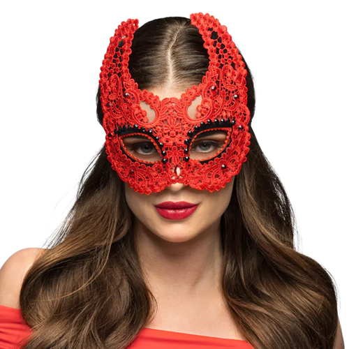 Oogmasker Duivel kant