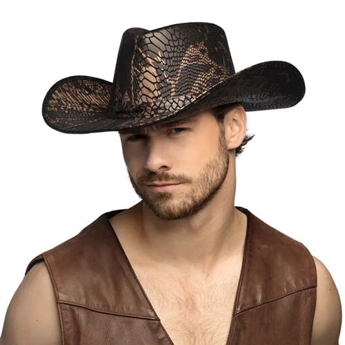 Cowboyhoed cobra slangenleer