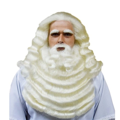 Sinterklaas baard en pruik professioneel filmtule deluxe