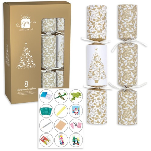 Tom Smith Christmas cracker cream-gold 8st