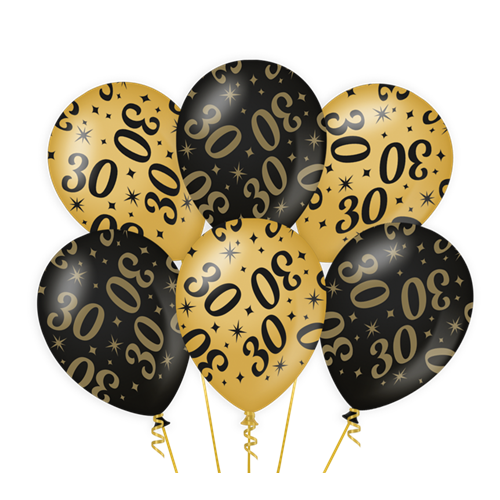 Ballonnen 30 jaar classy party 6st