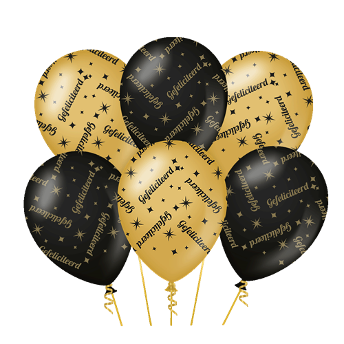 Ballonnen gefeliciteerd Classy party 6st