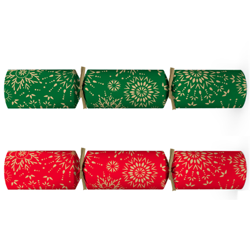 Tom Smith catering crackers green and red Snowflake 9inch 100st
