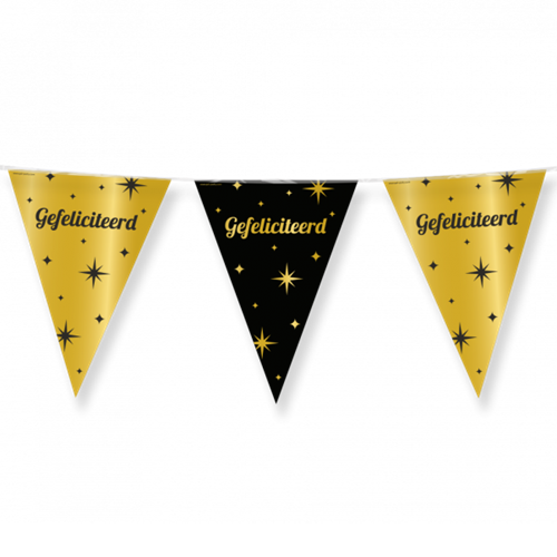 Vlaggenlijn Gefeliciteerd Classy party 10m