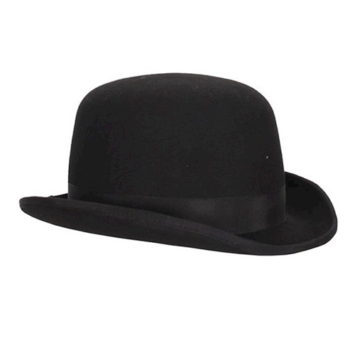 Bolhoed zwart wolvilt