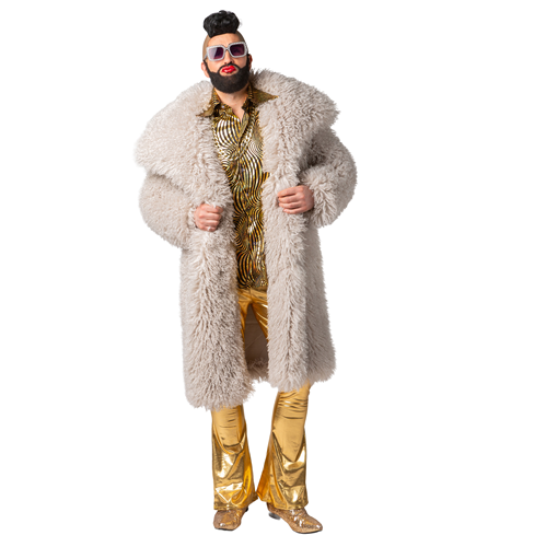 Bontjas lang zandkleurig