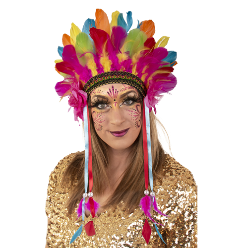 Veren hoofdtooi colorful Festival