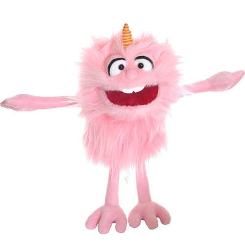Living Puppets handpop Bonche roze eenhoorn monster