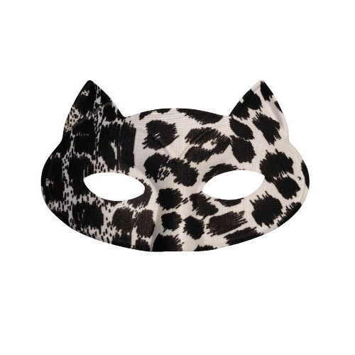 Oogmasker kat zwart wit gevlekt