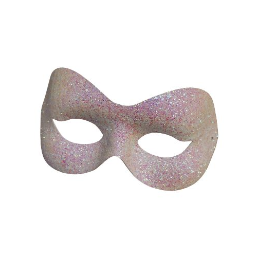 Oogmasker rond voorgevormd glitter parelmoer