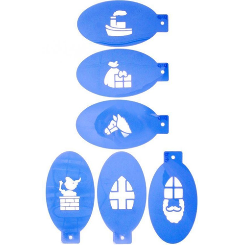 Sinterklaas schmink sjablonen 6st