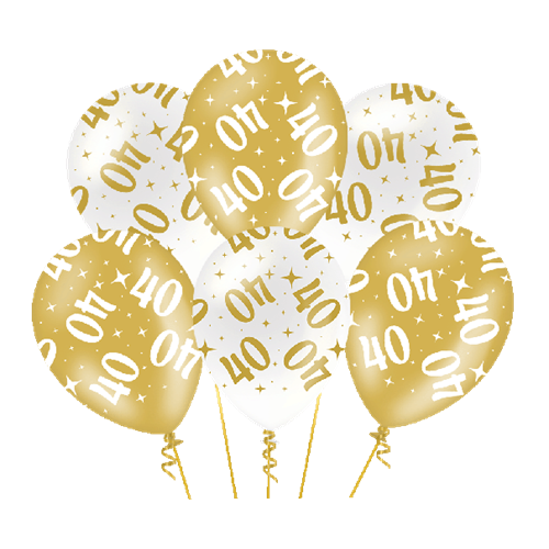Ballonnen 40 jaar Fancy party 6st