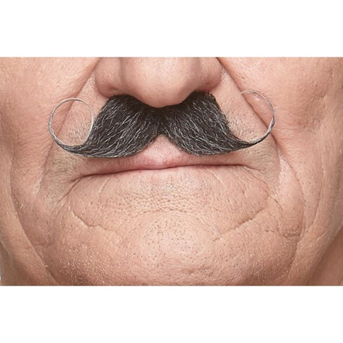 Snor Petit Handlebar donker grijs