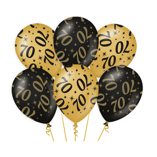 Ballonnen 70 jaar classy party 6st