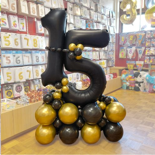 Ballonpilaar horizontaal met cijfers