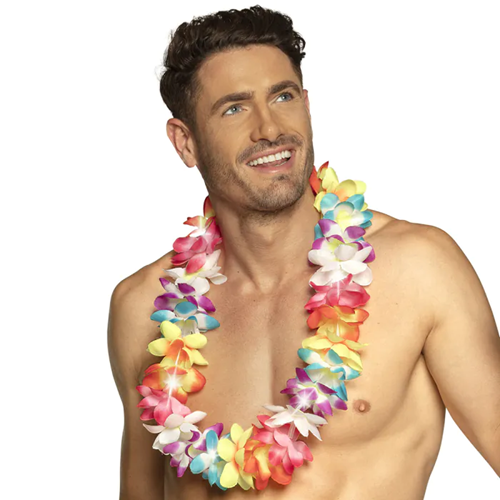 Hawaiikrans zomerflits met led