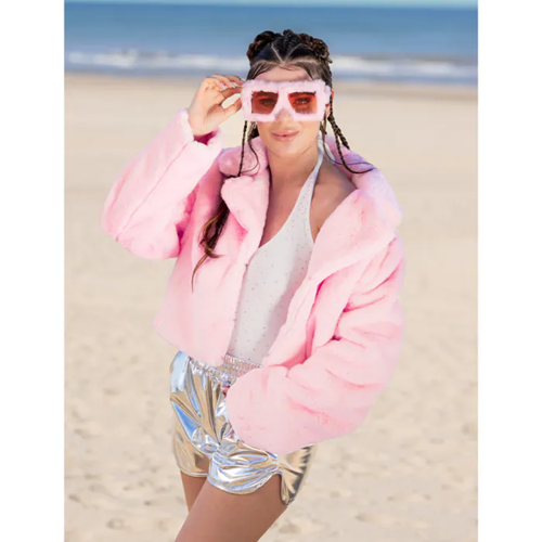 Jasje Fluffy Rave lichtroze