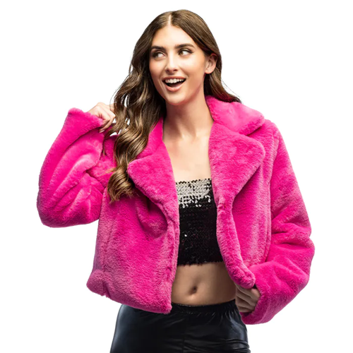 Jasje Fluffy Rave roze