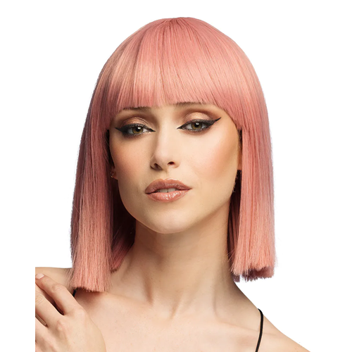 Fashion pruik Djamilla coral pink