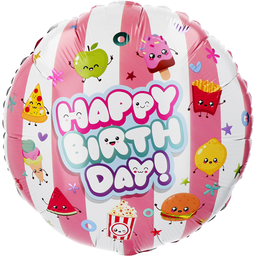 Folieballon Happy birthday Kawaii party 45cm