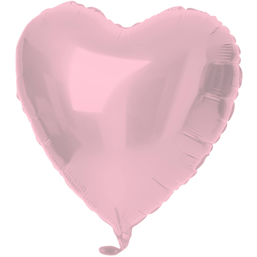 Folieballon hart pastel roze 45cm