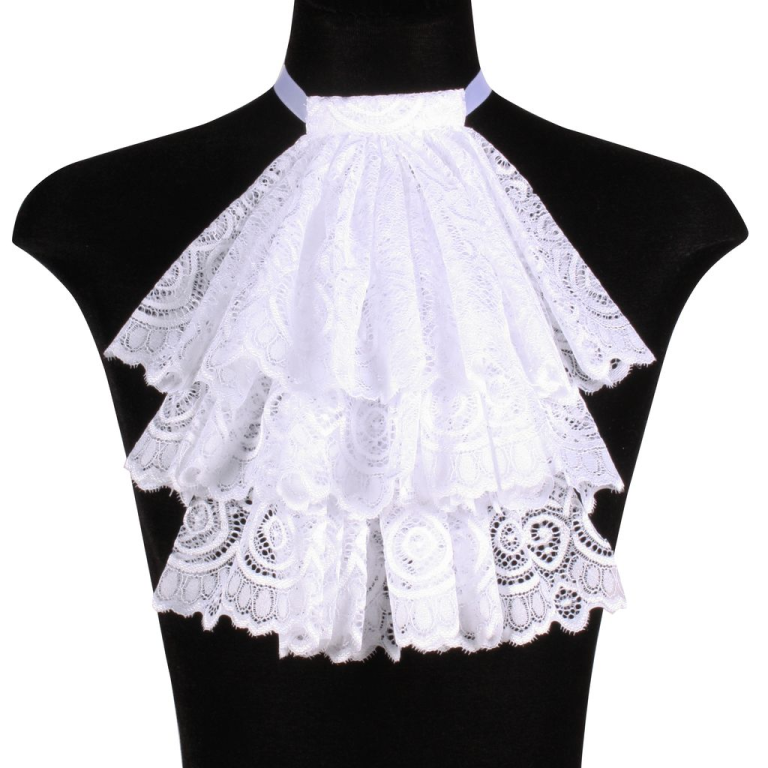 Jabot wit kant luxe