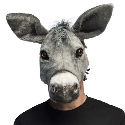 Pluchen halfmasker ezel