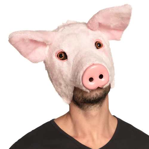 Pluchen halfmasker Varken