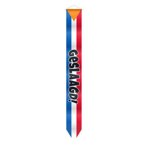 Wimpel geslaagd rood wit blauw