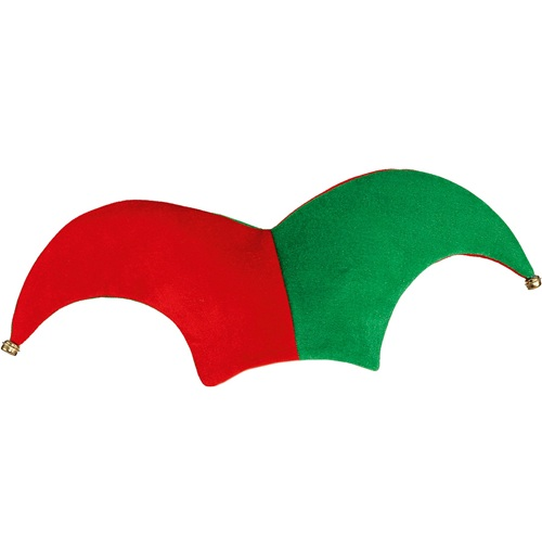 Harlekijn hoed rood groen