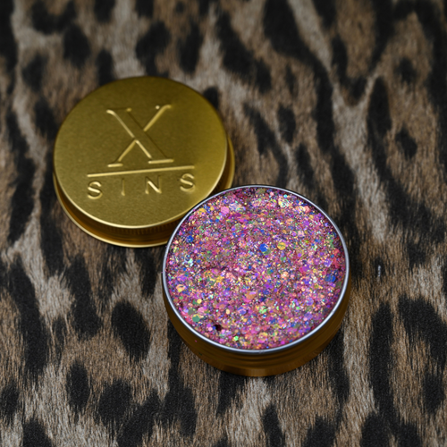 X Sins chunky glitter cream Dolly pink