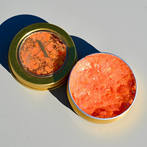 X Sins chunky glitter cream fel oranje
