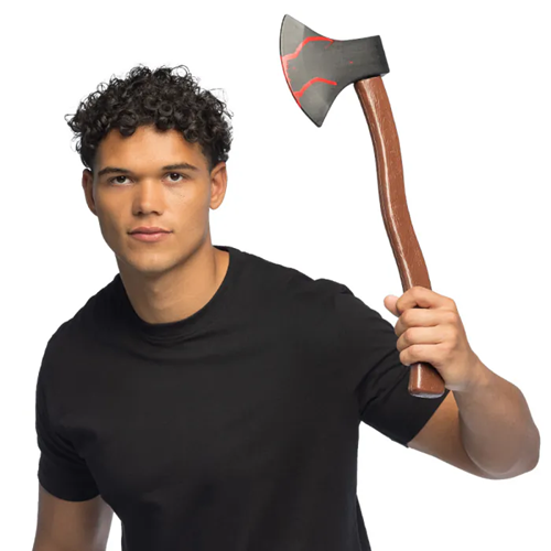 Hakbijl met bloedspetters 49cm