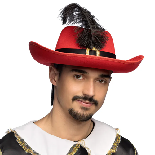 Musketiershoed rood